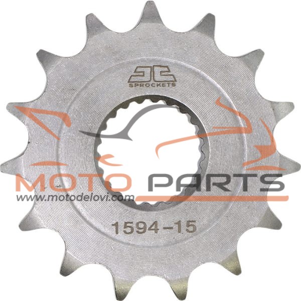 JTF1594.15 FRONT REPLACEMENT SPROCKET 15 TEETH 428 PITCH NATURAL CHROMOLY STEEL ALLOY