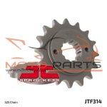 JTF314.16RB FRONT RUBBER CUSHIONED SPROCKET 16 TEETH 525 PITCH NATURAL SCM420 CHROMOLY STEEL ALLOY