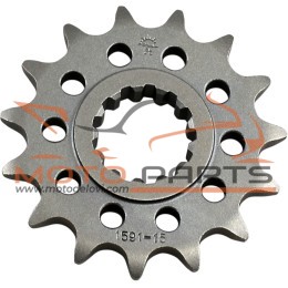 JTF1591.15 FRONT REPLACEMENT SPROCKET 15 TEETH 525 PITCH NATURAL SCM420 CHROMOLY STEEL ALLOY