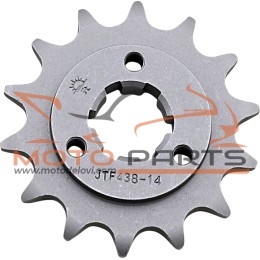 JTF438.14 FRONT REPLACEMENT SPROCKET 14 TEETH 520 PITCH NATURAL CHROMOLY STEEL ALLOY