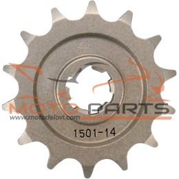 JTF1501.14 FRONT REPLACEMENT SPROCKET 14 TEETH 428 PITCH NATURAL CHROMOLY STEEL ALLOY