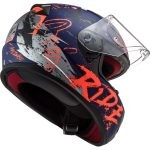 LS2 FF353 RAPID NAUGHTY MAT PLAVO NARANDŽASTA