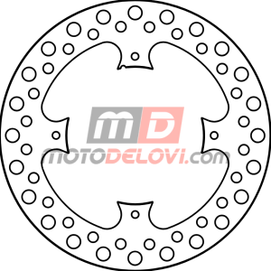 GOLDFREN KOCIONI DISK HONDA ZADJNI GF1103-R2