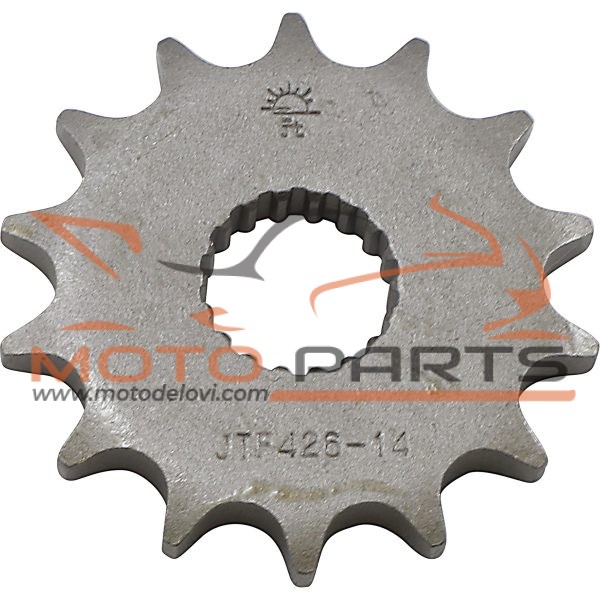 JTF426.14 FRONT REPLACEMENT SPROCKET 14 TEETH 428 PITCH NATURAL STEEL