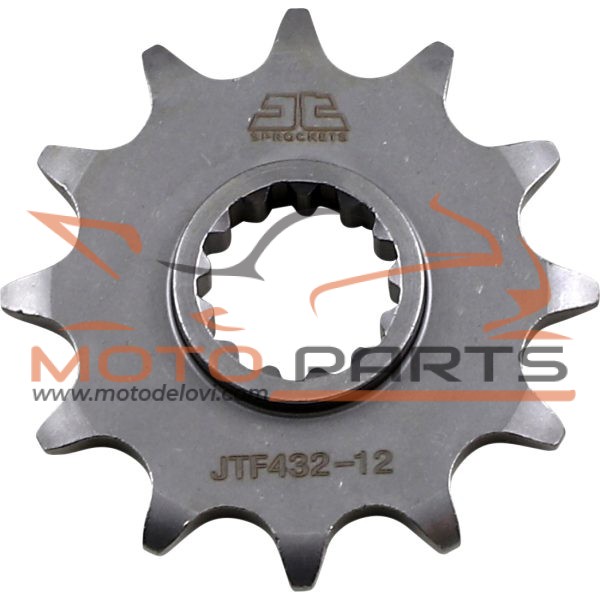 JTF432.12 FRONT REPLACEMENT SPROCKET 12 TEETH 520 PITCH NATURAL STEEL