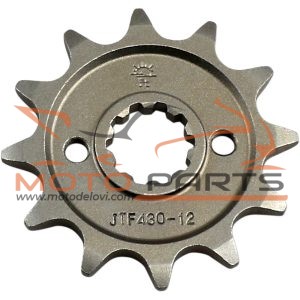 JTF430.12 FRONT REPLACEMENT SPROCKET 12 TEETH 520 PITCH NATURAL STEEL
