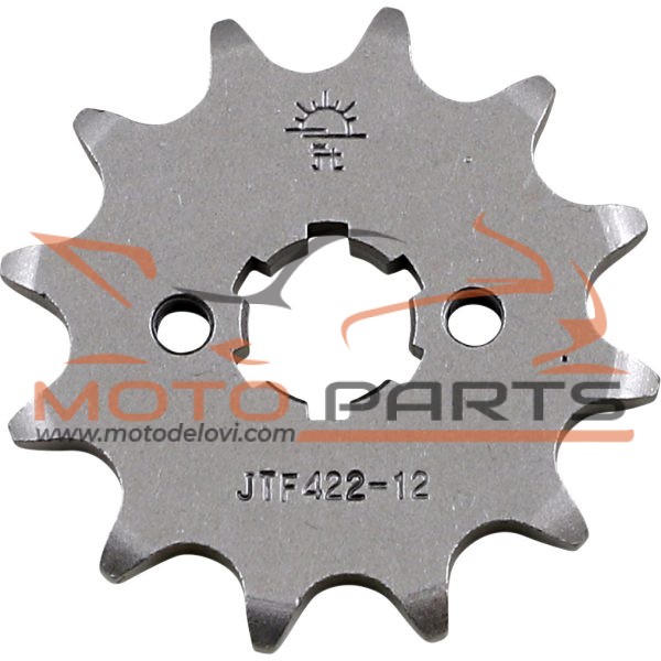 JTF422.12 FRONT REPLACEMENT SPROCKET 12 TEETH 520 PITCH NATURAL STEEL