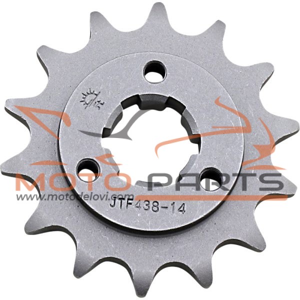 JTF438.14 FRONT REPLACEMENT SPROCKET 14 TEETH 520 PITCH NATURAL CHROMOLY STEEL ALLOY
