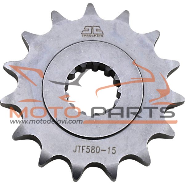 JTF580.15 FRONT REPLACEMENT SPROCKET 15 TEETH 530 PITCH NATURAL STEEL