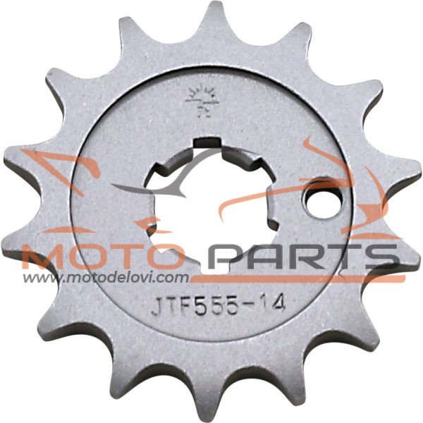 JTF555.14 FRONT REPLACEMENT SPROCKET 14 TEETH 428 PITCH NATURAL STEEL