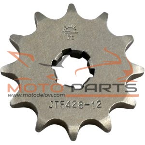 JTF428.12 FRONT REPLACEMENT SPROCKET 12 TEETH 428 PITCH NATURAL STEEL