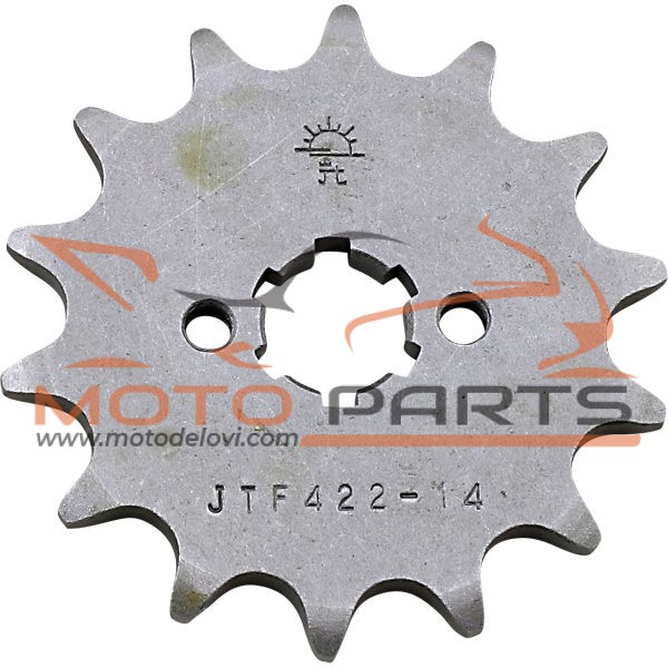 JTF422.14 FRONT REPLACEMENT SPROCKET 14 TEETH 520 PITCH NATURAL STEEL