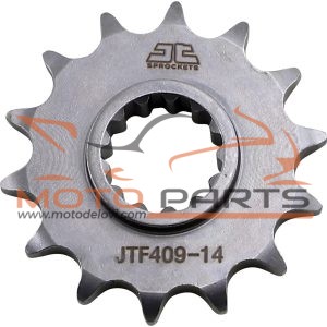 JTF409.14 FRONT REPLACEMENT SPROCKET 14 TEETH 428 PITCH NATURAL CHROMOLY STEEL ALLOY