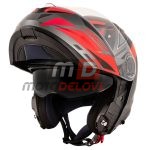 KACIGA KAPPA CROSS KV32F STRONG TITANIUM RED FLIP UP