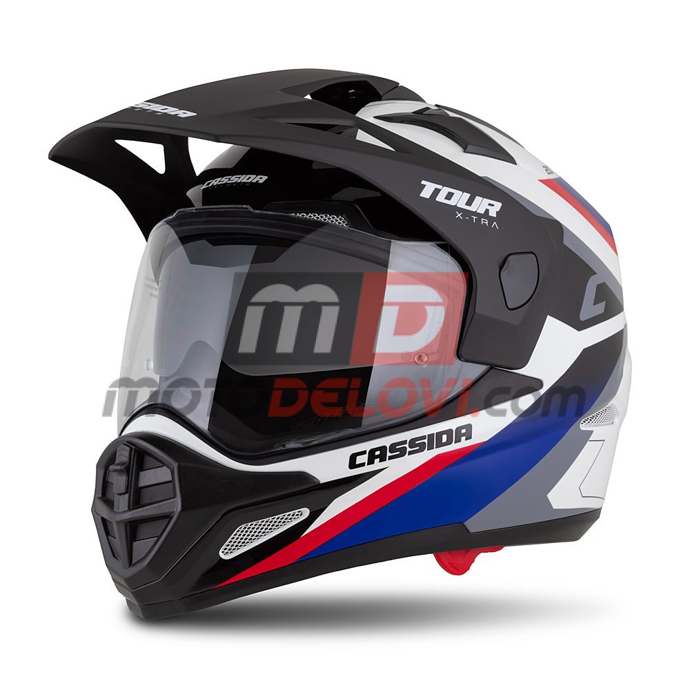 helmet-tour-2-0-x-tra-cassida-white-blue-red-black-black-matt-peak-pinlock-ready-visor-2025_i608030 CASSIDA TOUR 2.0 X-TRA